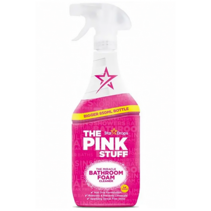 Спрей-пена для ванной комнаты The Pink Stuff Bathroom Cleaner, 850 мл - 
